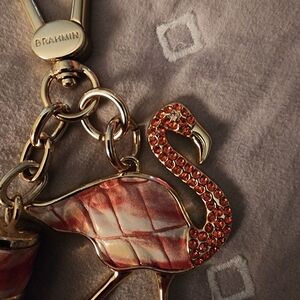 Brahmin Flamingo Keychain/bag Charm